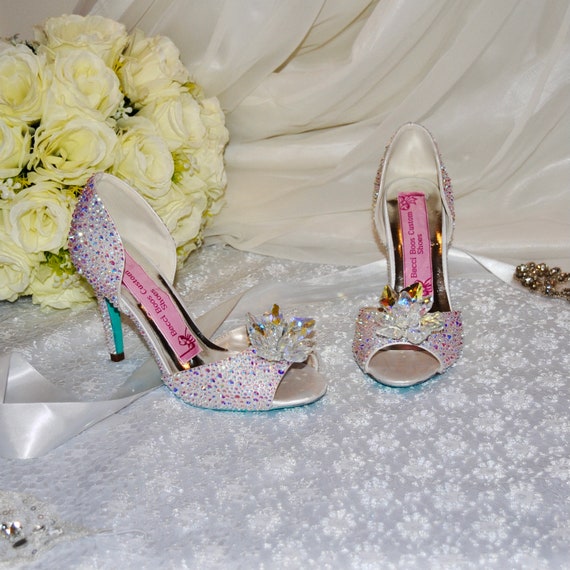 Cinderella Swarovski Style Crystal Wedding Bridal Shoes 