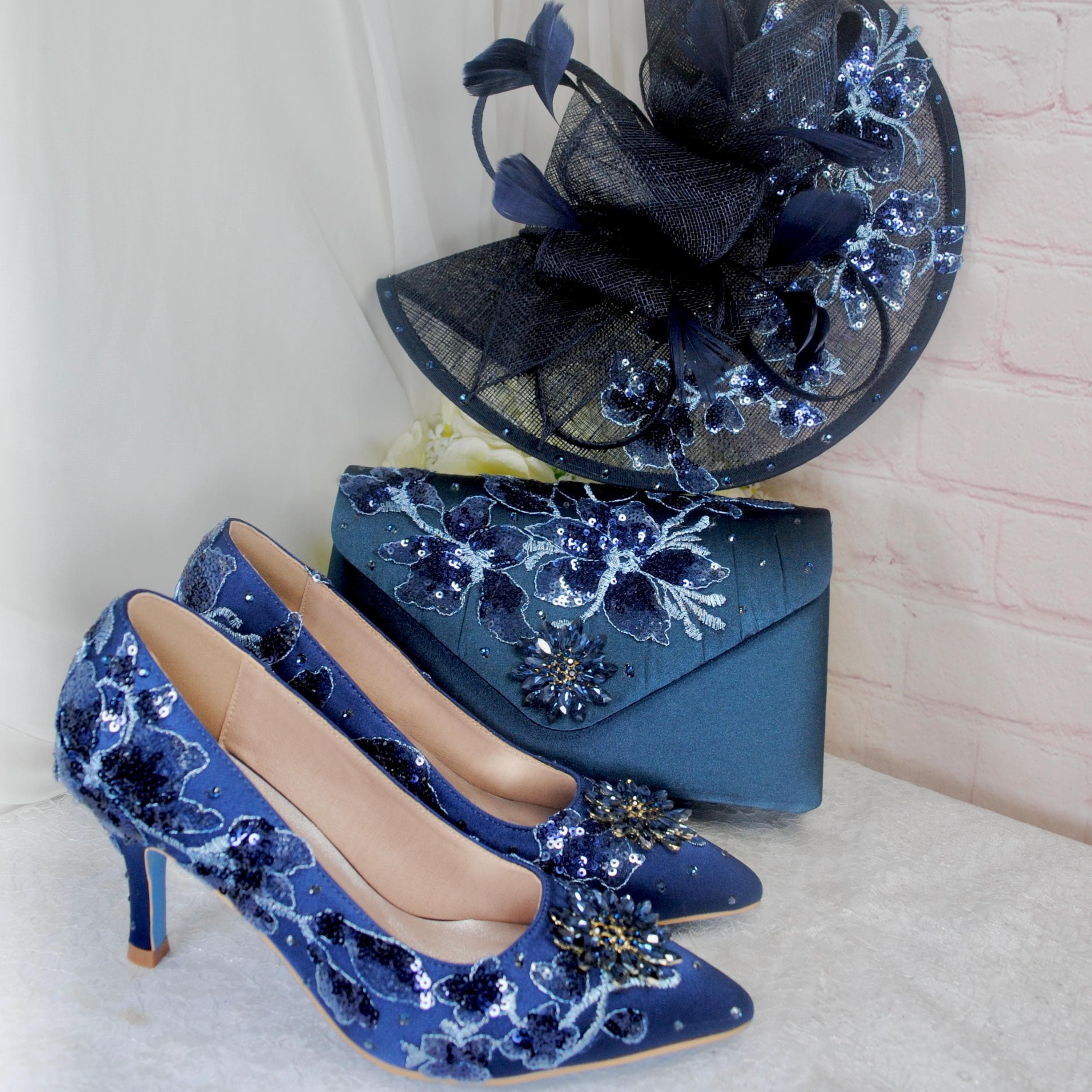 Bridal Shoes Royal Blue Shoes Size Blue Satin Heels