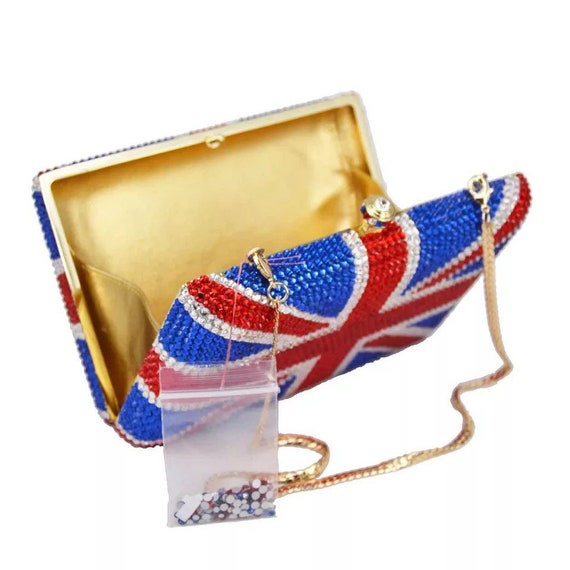 Beautiful Crystal UK Flag Clutch Bag Bride to Be Purse - Etsy