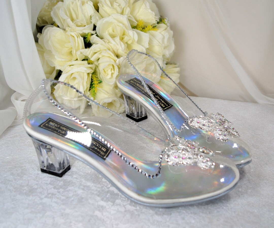 Low Heel Clear Slipper Heels 3
