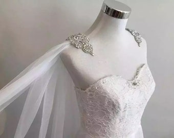 Capa de boda - Velo de capa drapeado nupcial