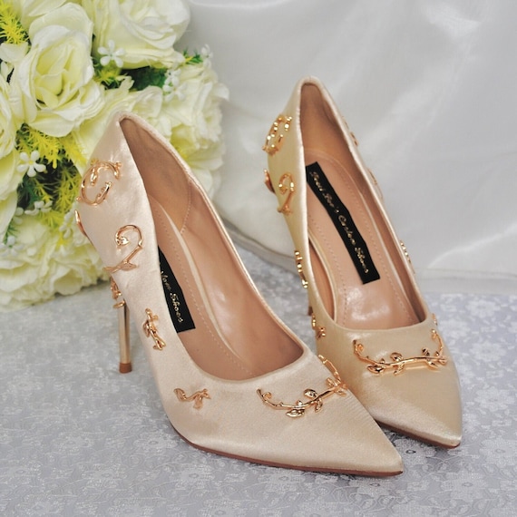 Buy Simply Beautiful Gold Bridal Shoes Filigree Shoes Online in India - Etsy