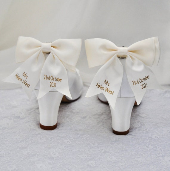 Bridal Shoe Clips Personalised Bow Clip for Wedding Shoes Etsy