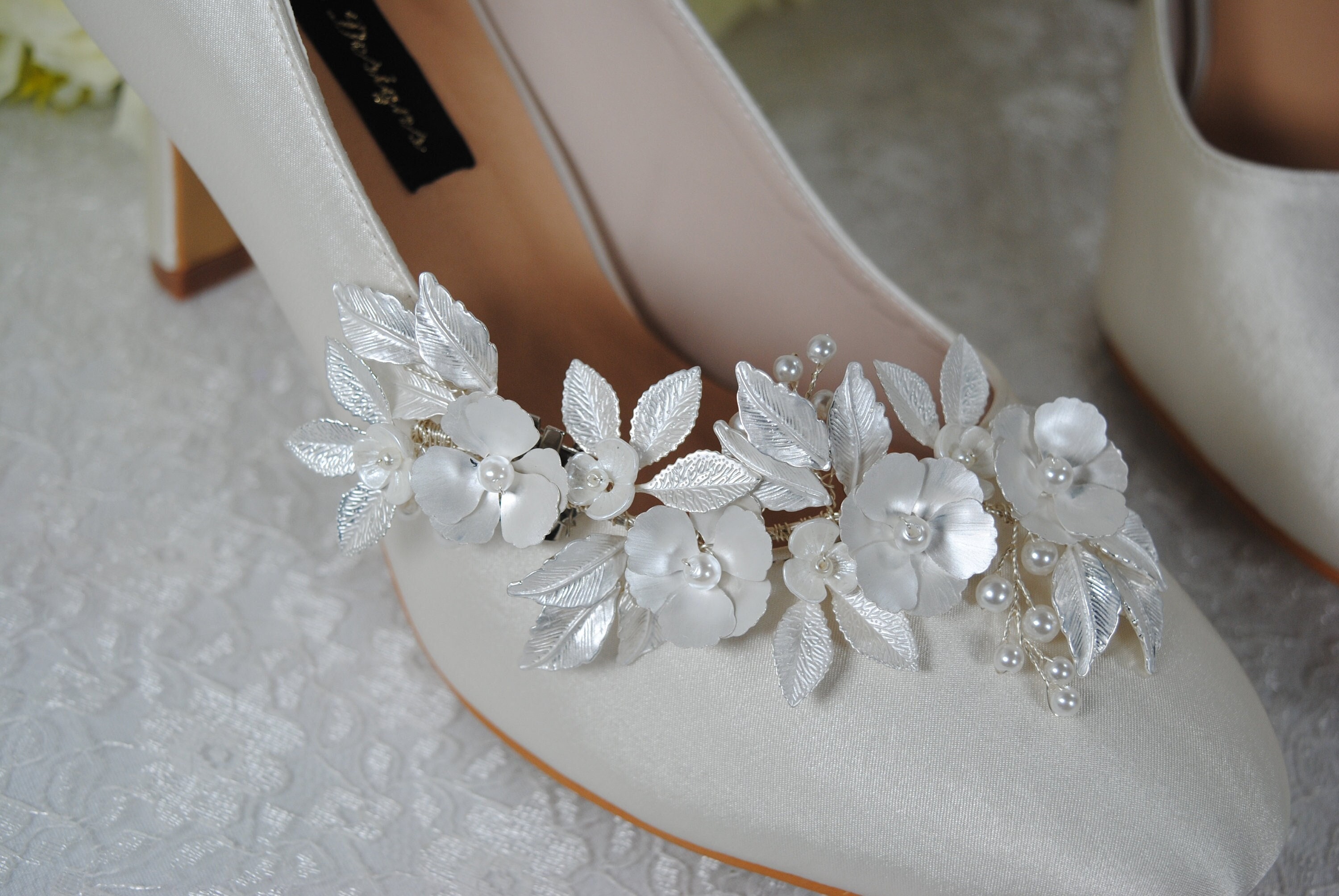 AB Rhinestone Shoe Clips - Vintage Bridal Shoe Jewelry, Musi