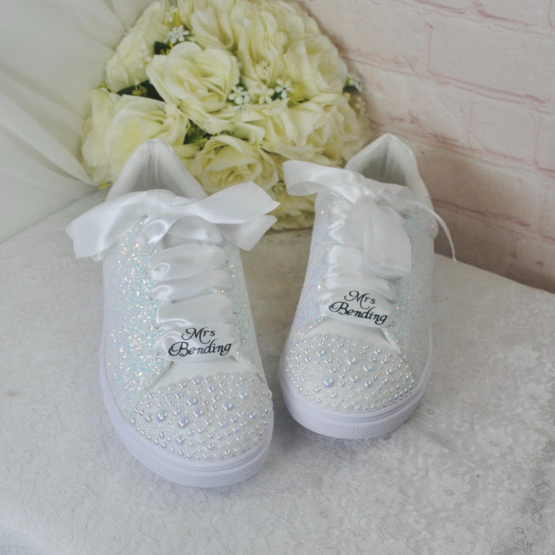 Anna's Bridal Wide Width Wedding Shoes Rhinestones Block Heel