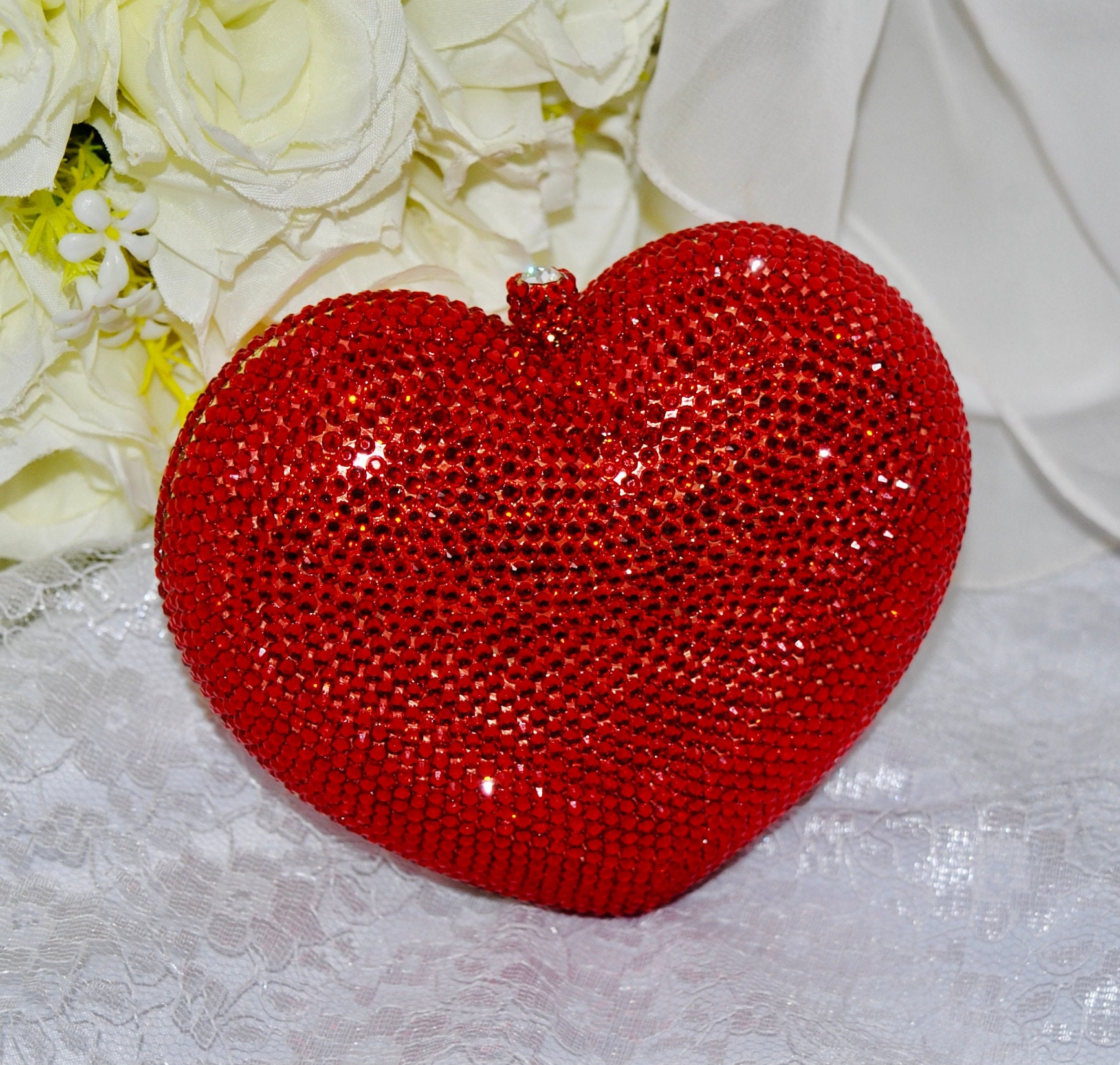 Swarovski Crystal Bag, Heart Bag, Wedding Purse, Crystal Box Clutch, Bridal  Bag, Red Crystal Heart, Evening Clutch Bag -  Canada