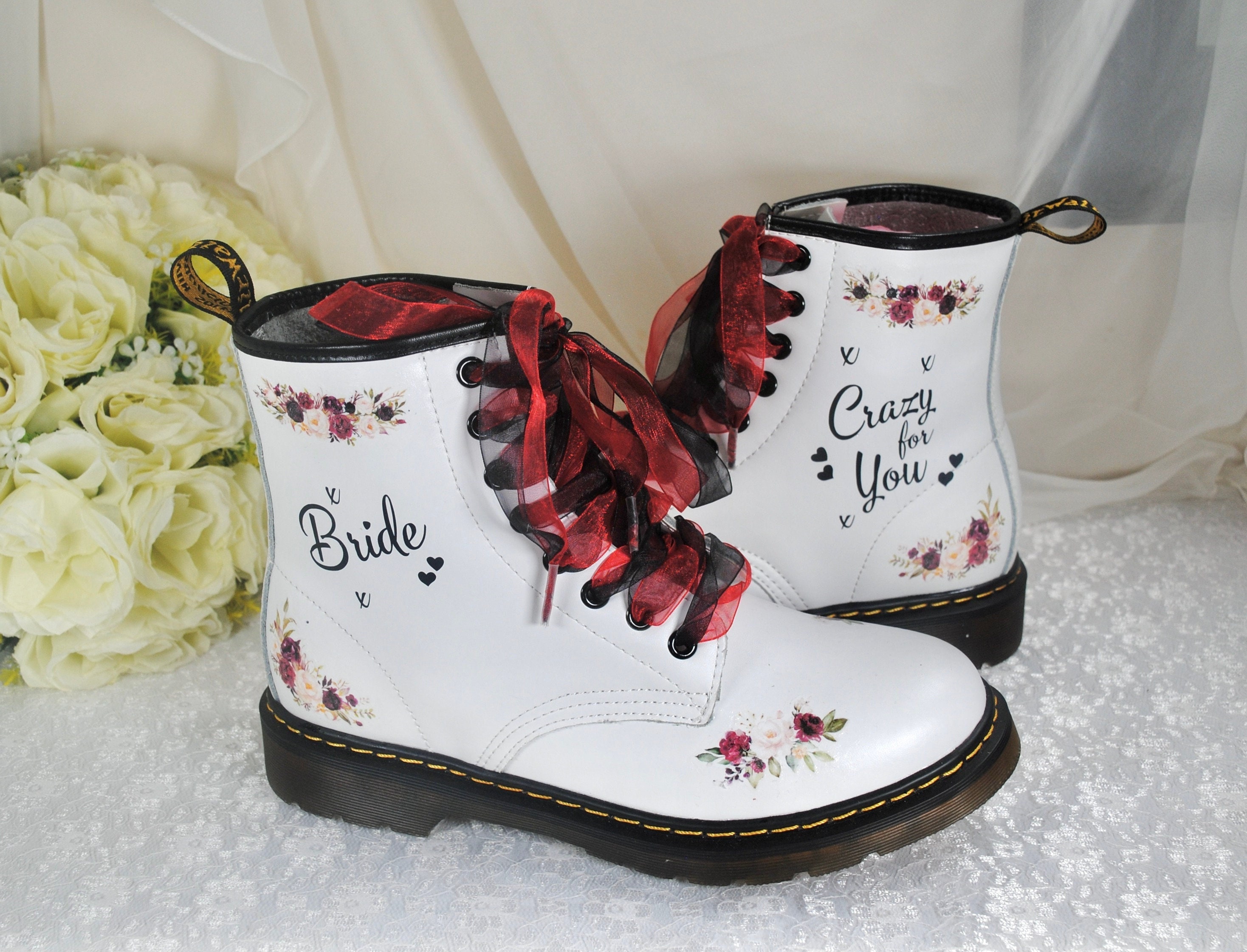 Bridal Dr Martens - Etsy Australia