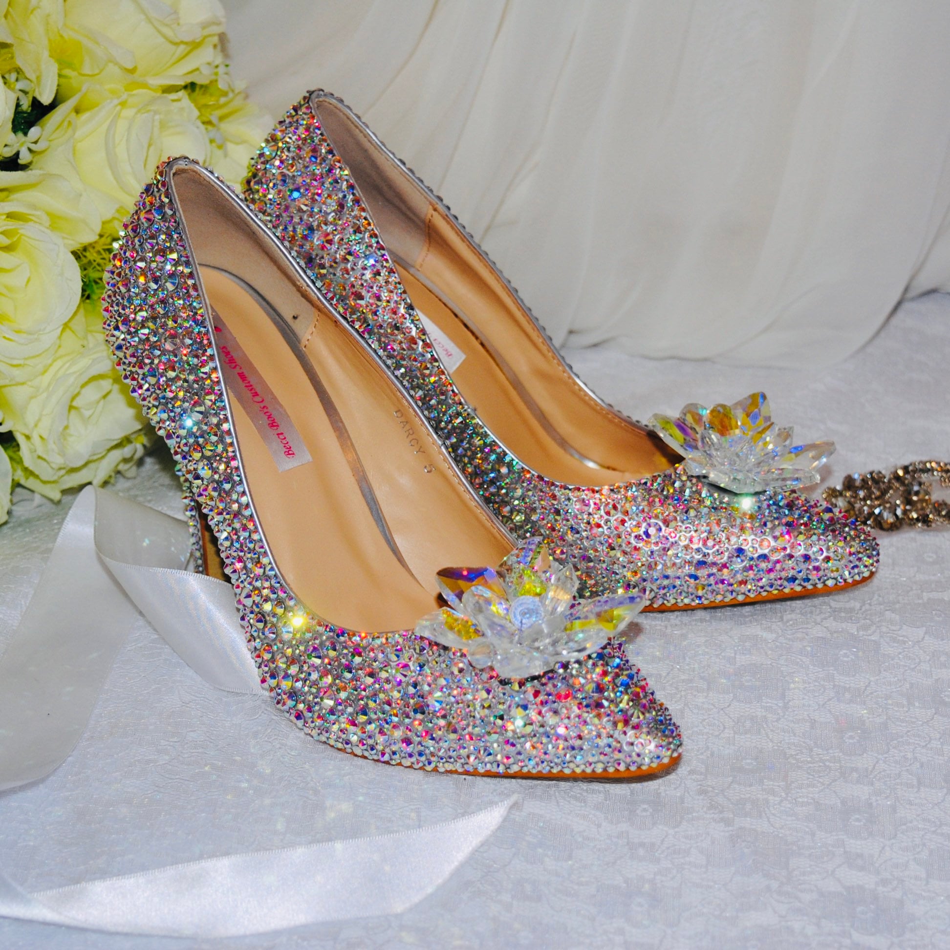 Jimmy Choo customized bridal shoes