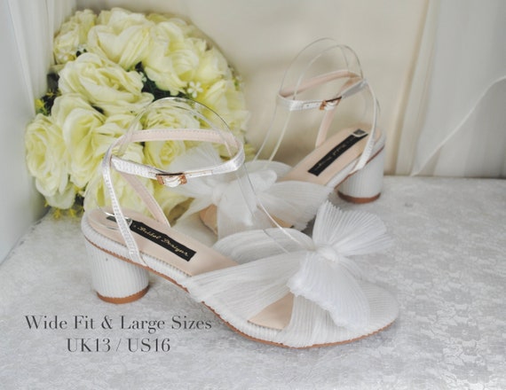White wide fit wedding deals shoes