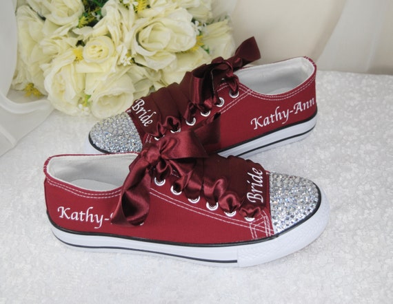 Personalised flat wedding shoes sale