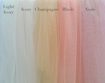 Bridal veil tulle samples, Glitter tulle samples, Dress fabric samples, fabric samples