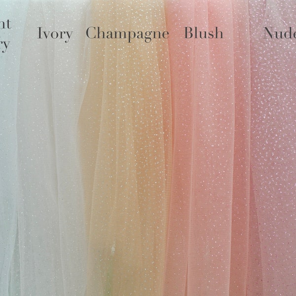 Bridal veil tulle samples, Glitter tulle samples, Dress fabric samples, fabric samples