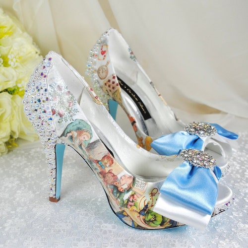 Port vroegrijp Reflectie Alice in Wonderland Wedding Shoes - Etsy