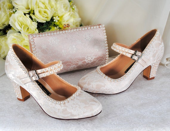 Satin shoes cheap and matching bag