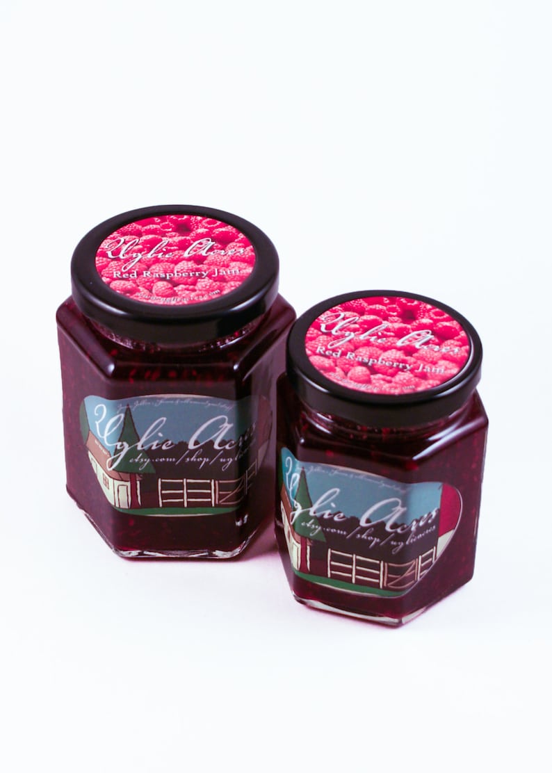 Label Red Raspberry Jam Red Raspberry Jam - Etsy