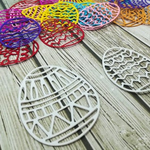 Huevos de papel - Recortes de huevos - Huevos troquelados - Set de huevos - Troqueles de papel - Confeti de huevos - Huevo de papel - Huevo de Pascua - Pascua - Decoración de huevos