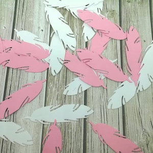 Plumes en papier - Papier prédécoupé plumes - Mélange de plumes de couleurs - Papier prédécoupé - Confettis plumes - Plumes en papier - Plumes en papier découpées