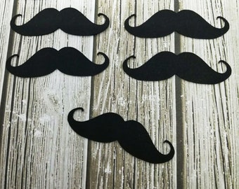 Mustache Die Cut - Paper Mustache - Mustache shape - Mustache Paper Cut Out - Paper Mustache shape - Black paper Mustache - Black Mustache