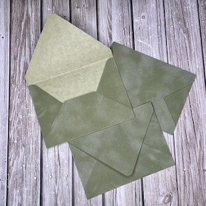 Luxury Khaki Velvet Envelope | Olive Velvet Envelope | Elegant Envelope | Wedding Envelope | Exclusive Handmade Envelope | Premium Design