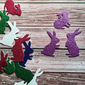 Lapin en papier découpé - Papier lapin découpé - Lapin en papier scintillant - Papier découpé - Papier - Lapin en papier cartonné - Lapin en papier - Lapin découpé