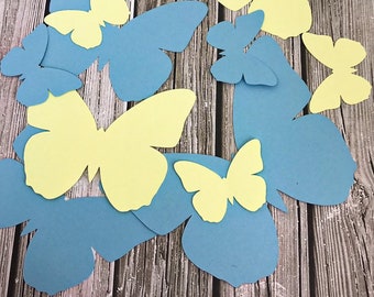 Paper butterflies - Butterfly cutouts - Die cut butterflies - Set of butterflies - Paper die cut - Butterfly confetti - Paper butterfly