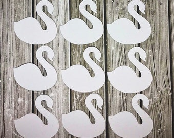 Swan die cut - Paper swan - Swans - Paper swan cutouts - Paper swan die cuts - Large swan - Small swan - White swan