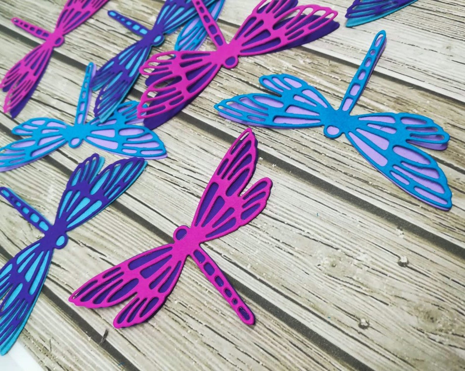 Paper Dragonfly Die Cut Dragonfly Mix Color Dragonfly Etsy UK