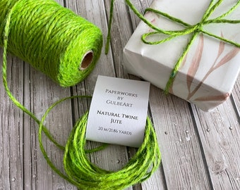 Wrapping twine - Gift wrap - Twine - Jute rope - Gift wrapping - Packing twine - Decorative rope - Cord - Bakers cord - Jute rope - Natural