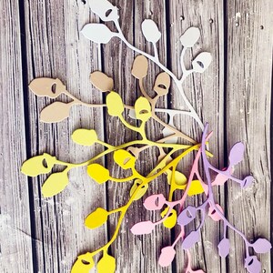 Branches de glands en papier découpées - Branches en papier découpées - Glands en papier - Papiers découpés - Branche en papier cartonné Branche découpée - Branche - Branches