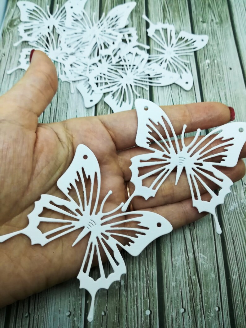 Paper Butterflies Butterfly Cutouts Die Cut Butterflies Set of