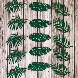 Feuilles de papier découpées - Découpe de feuilles de papier - Feuilles de papier - Découpe de papier - Feuilles de stock de cartes - Feuilles vertes - Feuilles jaunes - Feuilles