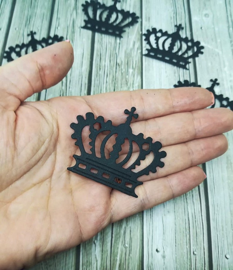 Crown die cut Paper Die Cut Paper crown Crown Black Etsy