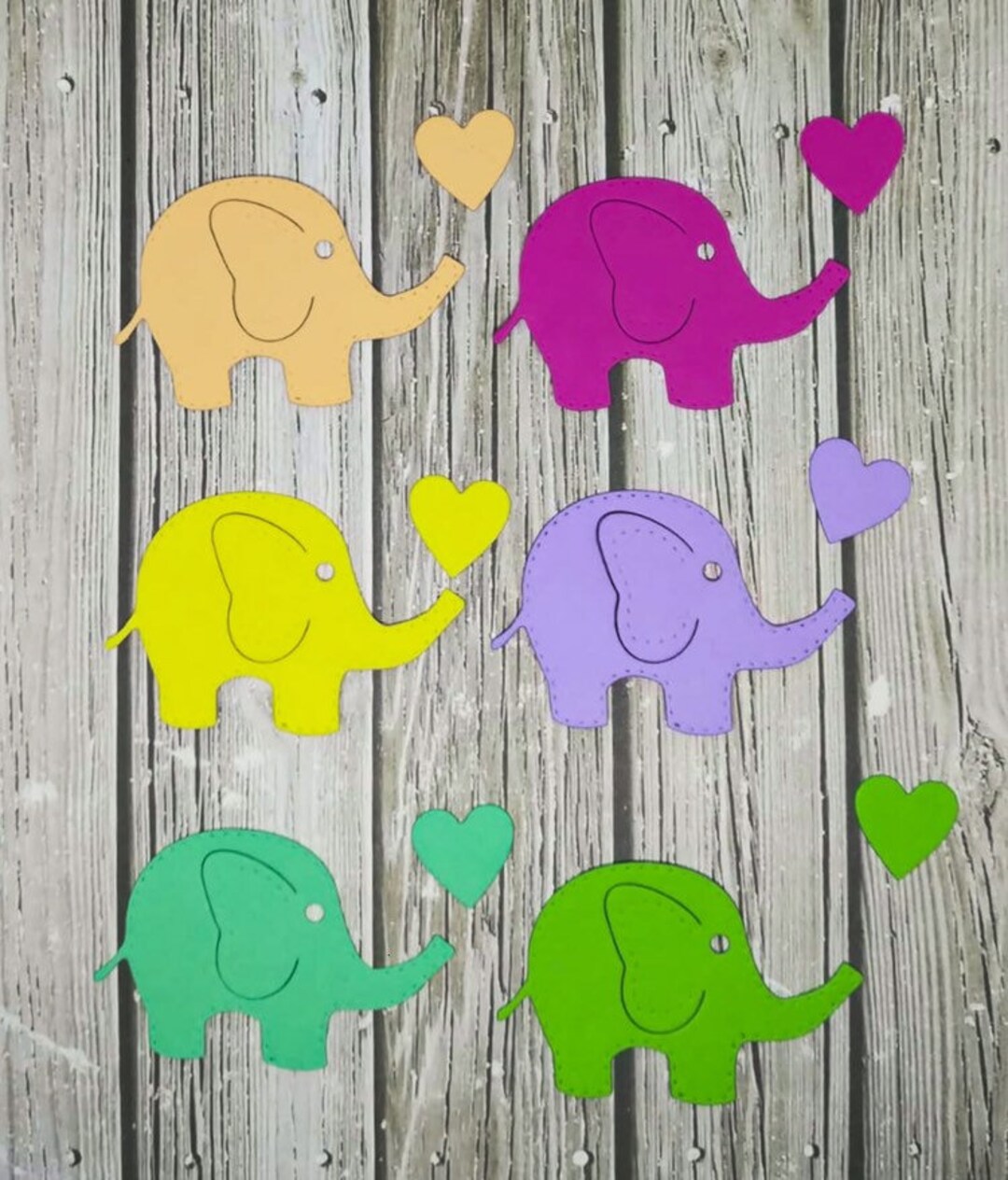 Paper Elephant Die Cuts Paper Elephant Cutout Paper Etsy