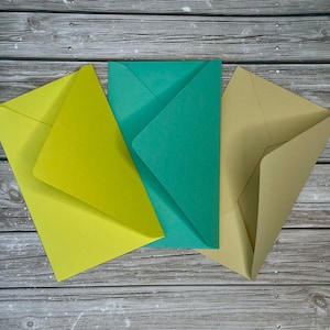 Enveloppe en papier 3,6 x 6 pouces - Enveloppe faite main - Enveloppe artisanale - Enveloppe élégante - Enveloppes en papier fait main aux couleurs vives