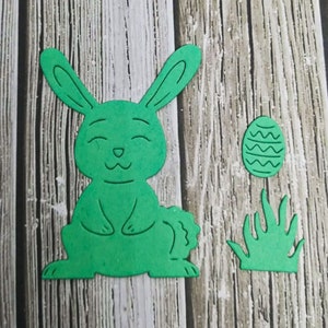 Papier Hase Stanzteile - Papier Hase Ausschnitt - Papier Hase - Glitter Papier - Papier Hase - Osterhase - Ostern