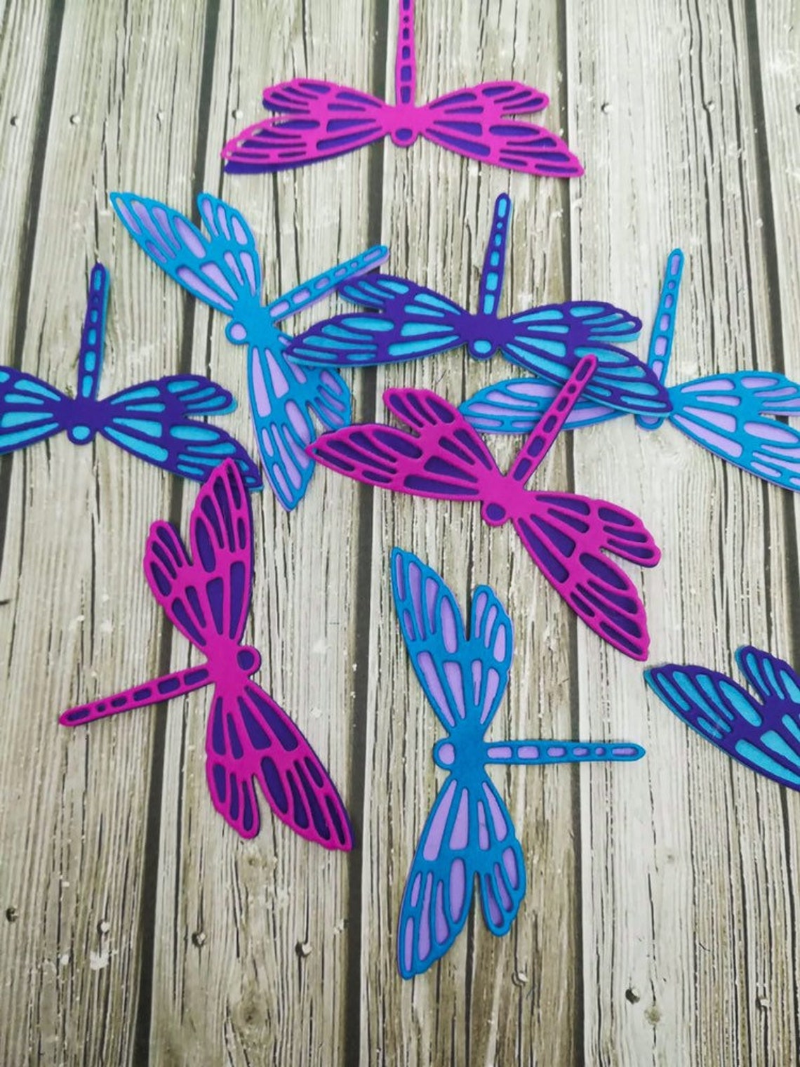 Paper Dragonfly Die Cut Dragonfly Mix Color Dragonfly Etsy UK