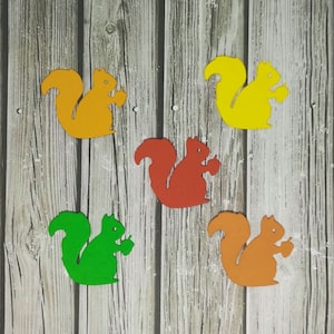 Découpes d’écureuils en papier - Découpes d’écureuils - Écureuils coupés - Ensemble d’écureuils - Découpe de papier - Confettis d’écureuil - Écureuil en papier
