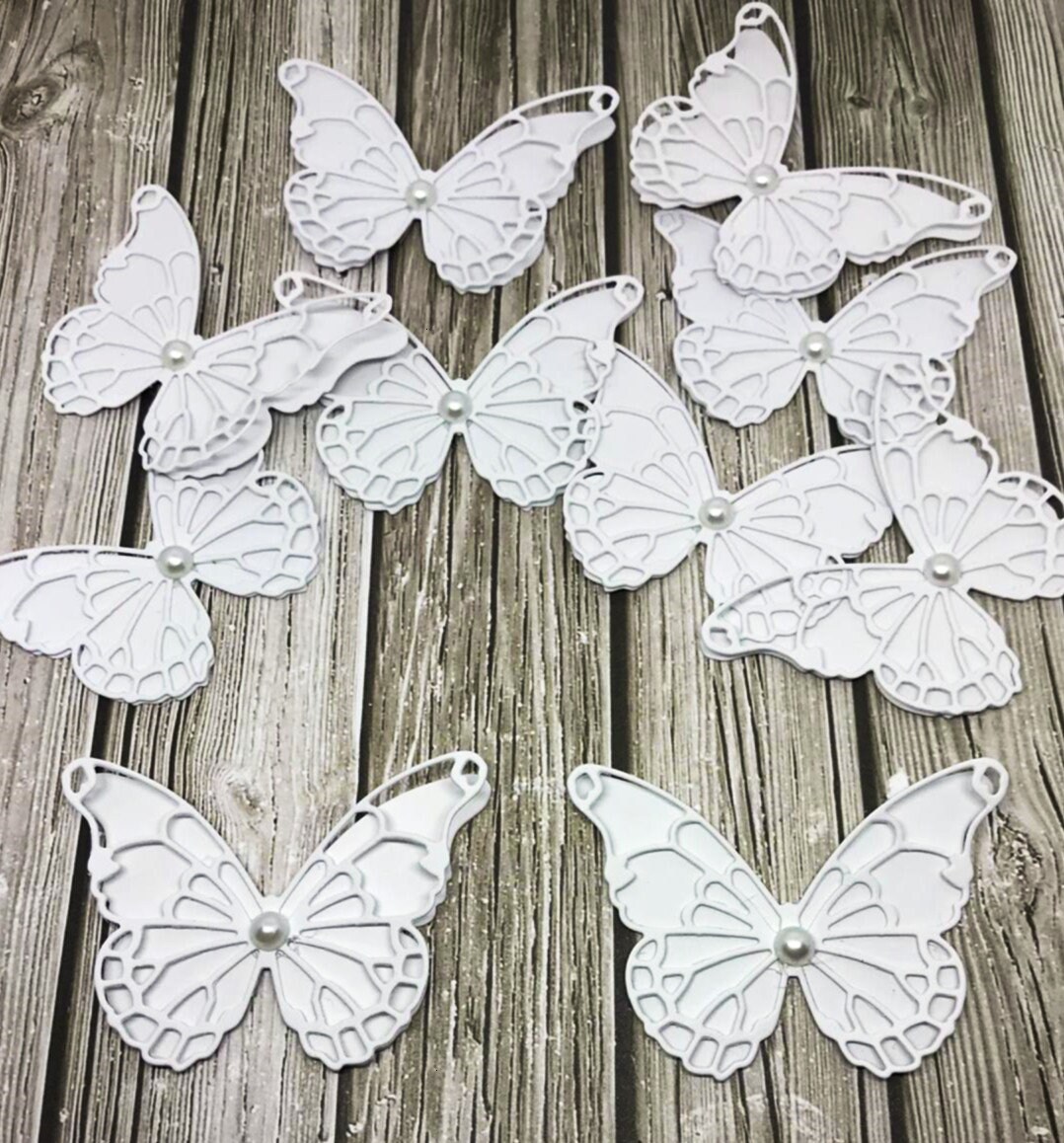 Paper Butterflies Butterfly Cutouts Die Cut Butterflies Set of