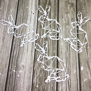 Papierhasen Stanzteile - Papierhasen Ausschnitt - Papierhasen - Papierhasen - Papierstanzen - Häschen - Kaninchen