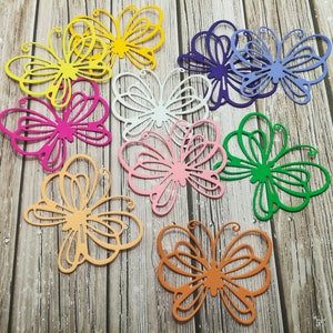 Paper butterflies - Butterfly cutouts - Die cut butterflies - Set of butterflies - Paper die cut - Butterfly confetti - Paper butterfly