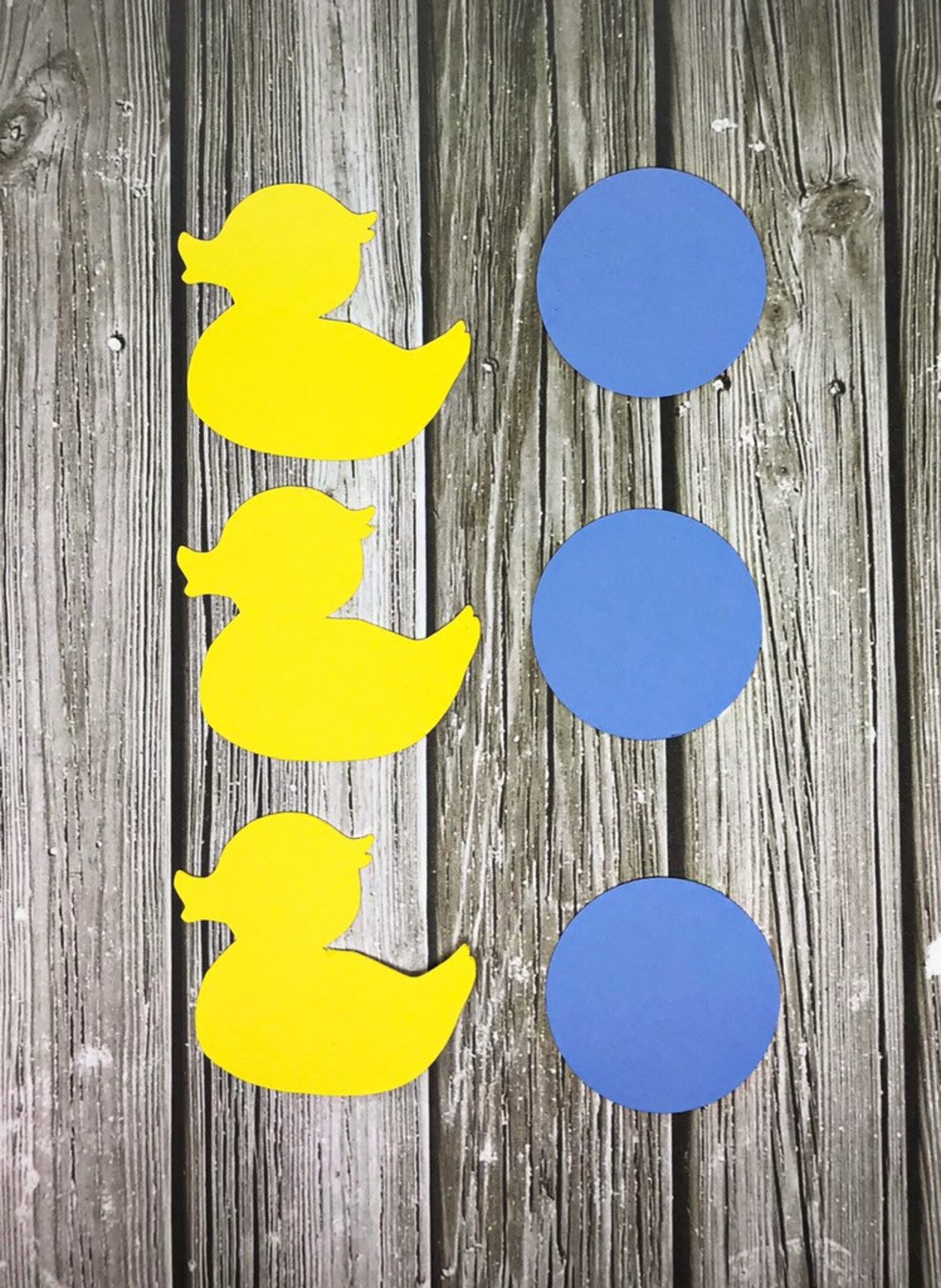 Ducks and Circles Die Cut Paper Ducks Die Cut Paper Duck Ducks Confetti