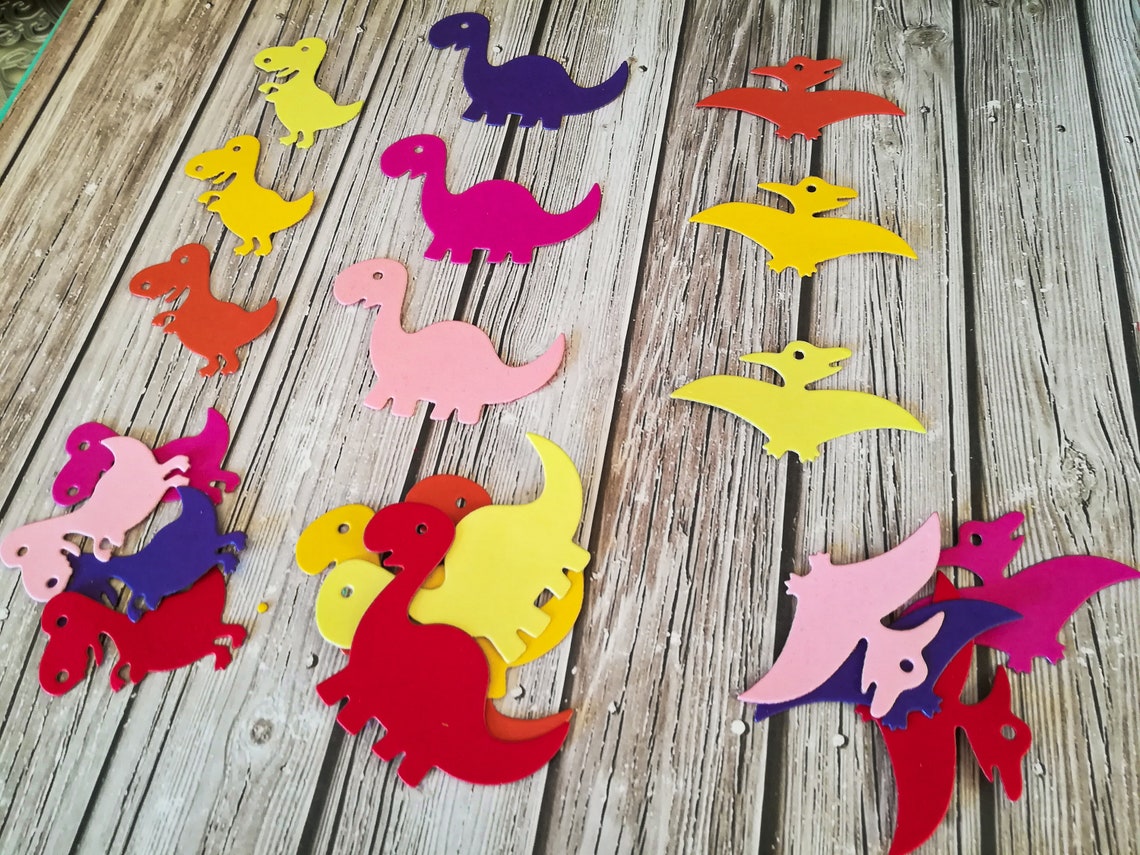 Paper Dinosaur Shape Dinosaurs Cutouts Paper Dinosaur Die Etsy