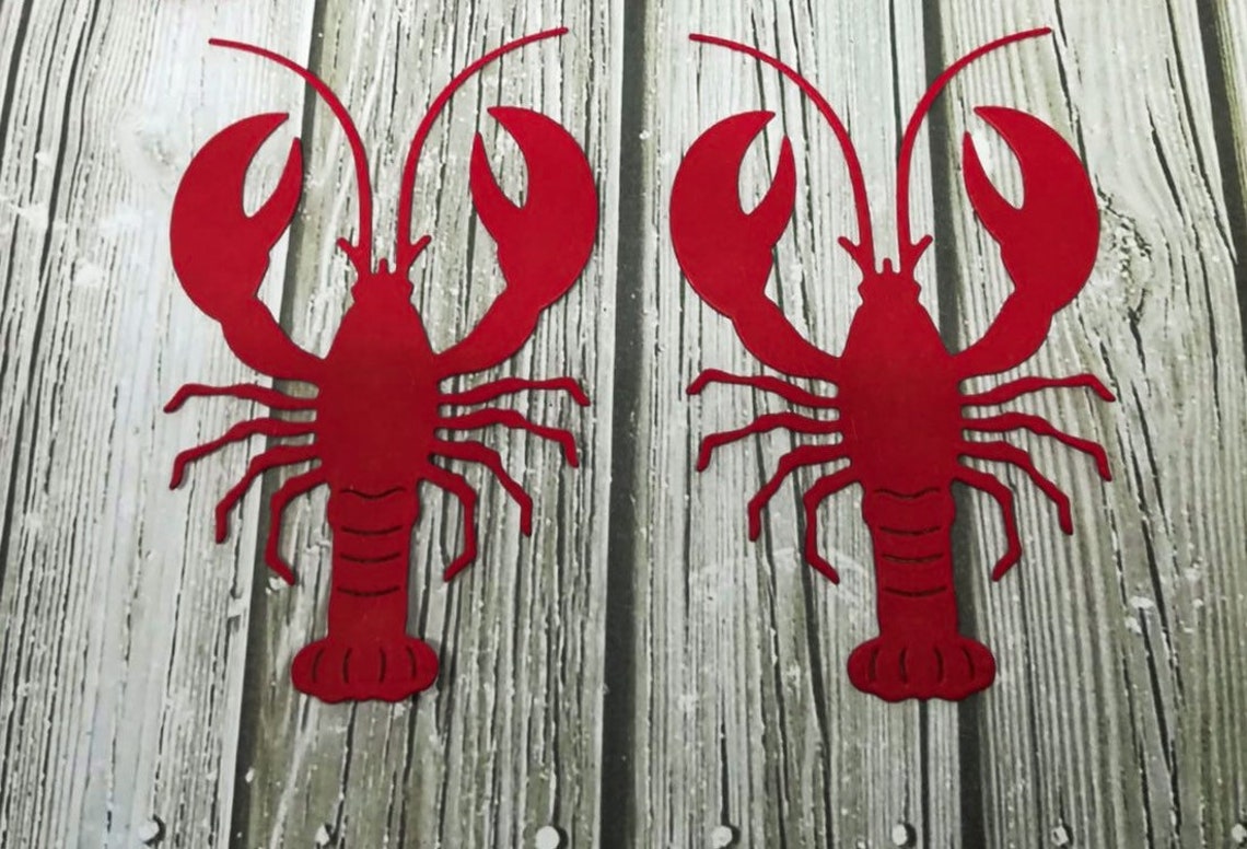 Paper Lobster Lobster Cutouts Die Cut Lobsters Set of Lobsters Paper ...