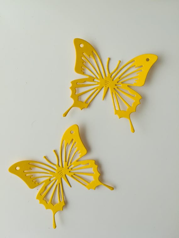 Paper BUTTERFLIES 10pcs Die cut butterflies colored Etsy
