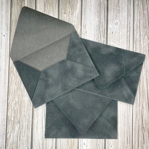 Luxury Gray Velvet Envelope | Velvet Envelope | Elegant Envelope | Wedding Envelope | Exclusive Handmade Envelope | Premium Design