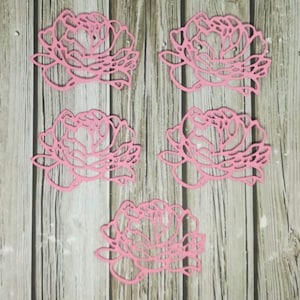 Fleurs en papier découpées - Fleurs en papier découpées - Fleurs en papier - Fleurs en papier découpées - Fleurs en papier cartonné - Fleurs blanches - Fleurs