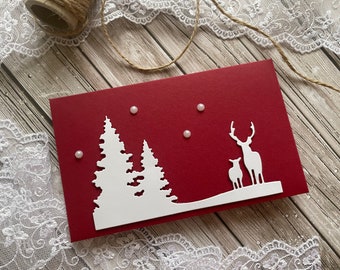 Envelope 15cm (6") x 9cm (3.5") - Various Colours Winter Theme Envelope - Greeting Card Envelope - Christmas Greeting Envelope