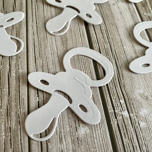 Sucette bébé prédécoupée - Doudou plat en papier - Babyshower - Sexe révélateur - Forme de tétine - Sucette en papier découpé - Forme de doudou plat en papier