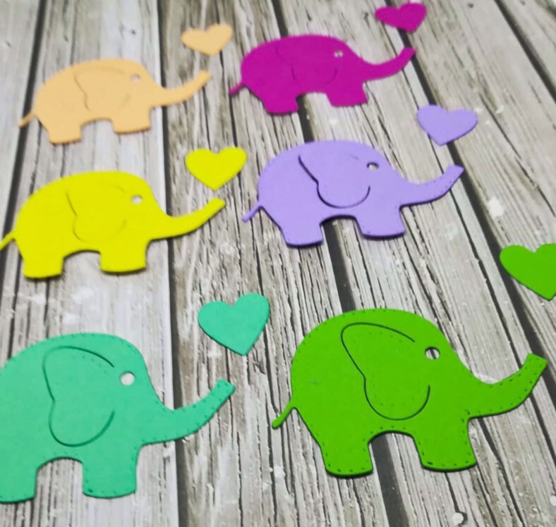 Paper Elephant Die Cuts Paper Elephant Cutout Paper Elephants Paper Die