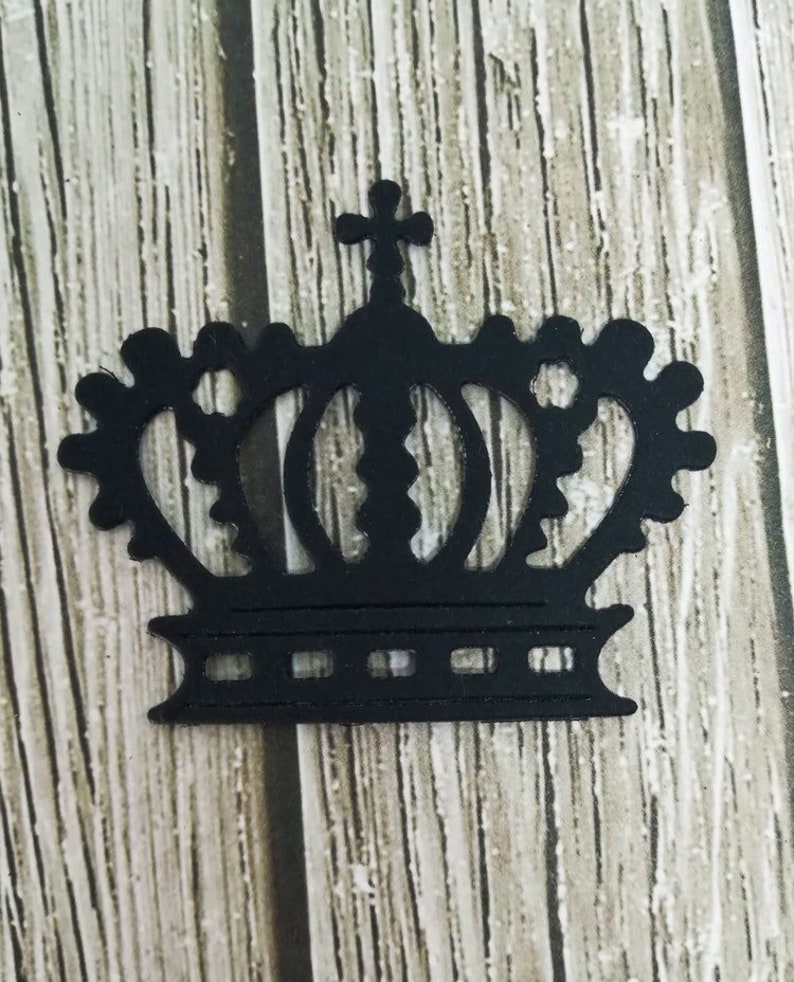 Crown die cut Paper Die Cut Paper crown Crown Black Etsy